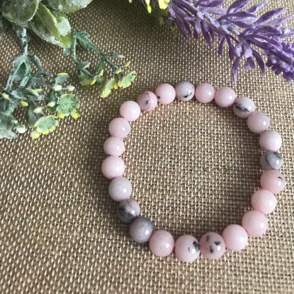 Natural pink opal crystal